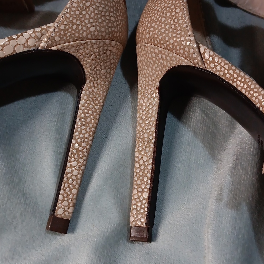UTERQUE SPAIN FRINGE LEATHER ANKLE STRAP STILETTO HEELS BAICH EUR 38 US 7.5 - Picture 10 of 15